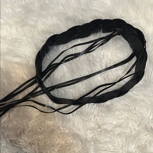 Elegant Black Leather Belt